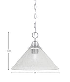 Chain One Light Pendant in Chrome with Smoke Bubble Shade
