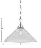 Chain One Light Pendant in Chrome with Smoke Bubble Shade