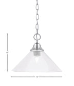 Chain One Light Pendant in Chrome with Clear Bubble Shade