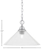 Chain One Light Pendant in Chrome with Clear Bubble Shade
