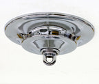 Chain One Light Pendant in Chrome with Matte Black Double Bubble Metal Shade Shade