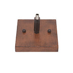 Portland Six Light Chandelier in Painted Wood-Look Metal & Dark Granite