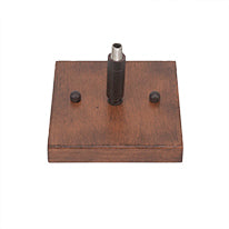 Portland Six Light Chandelier in Painted Wood-Look Metal & Dark Granite