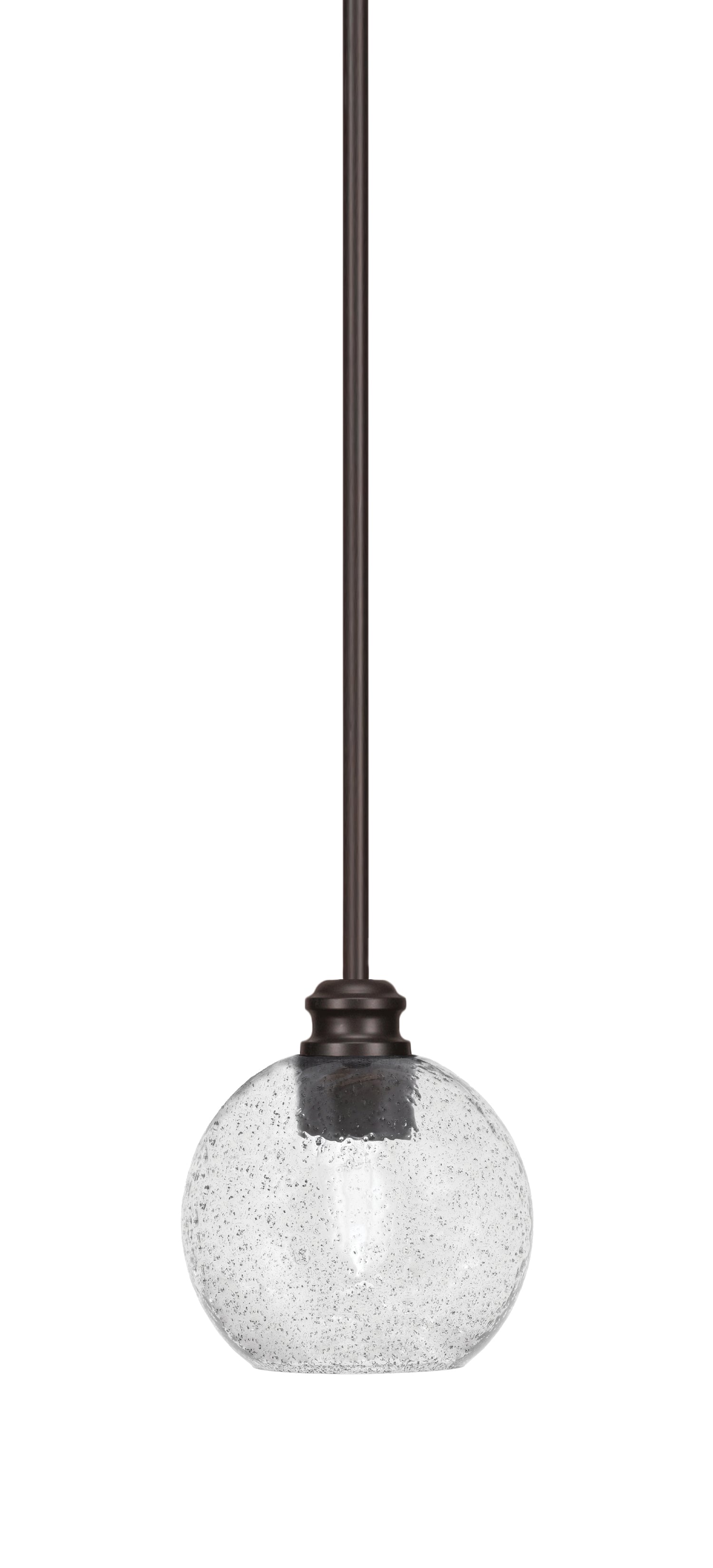 Edge One Light Mini Pendant in Espresso with 5.75" Smoke Bubble Shade