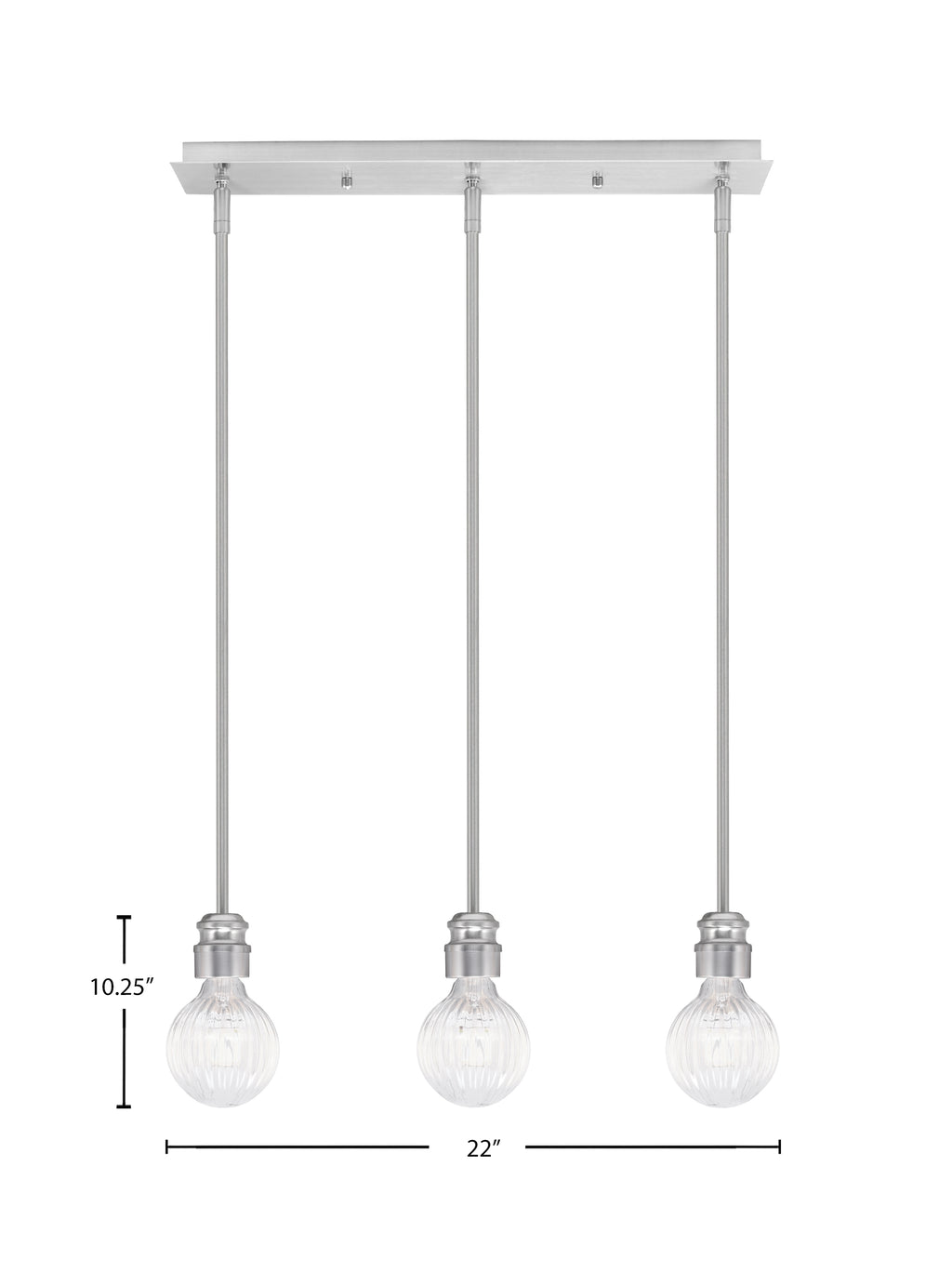 Edge LED Mini Pendant in Brushed Nickel with 4" LED Bulb Shade