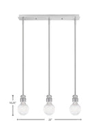 Edge LED Mini Pendant in Brushed Nickel with 4" LED Bulb Shade