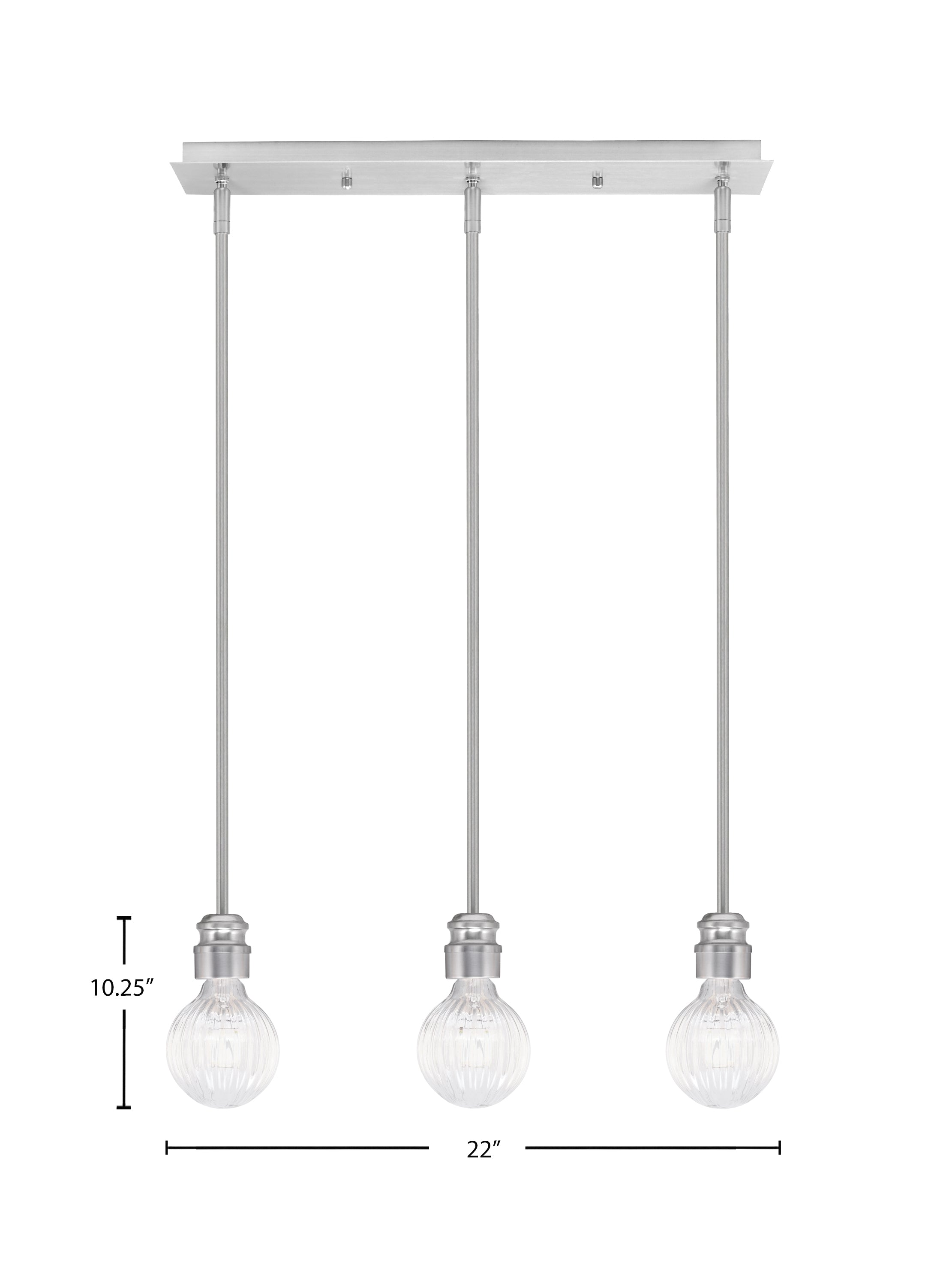 Edge LED Mini Pendant in Brushed Nickel with 4" LED Bulb Shade