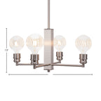 Edge LED Chandelier in Brushed Nickel