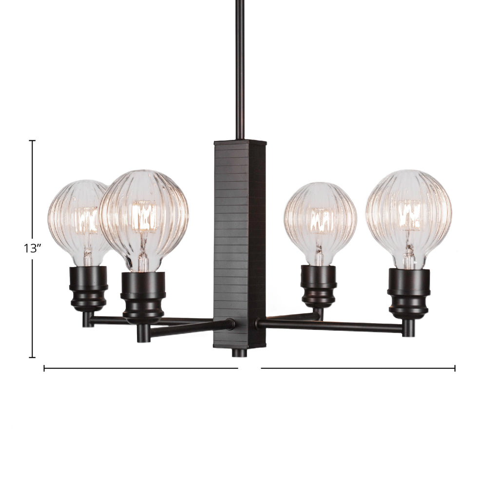 Edge LED Chandelier in Espresso