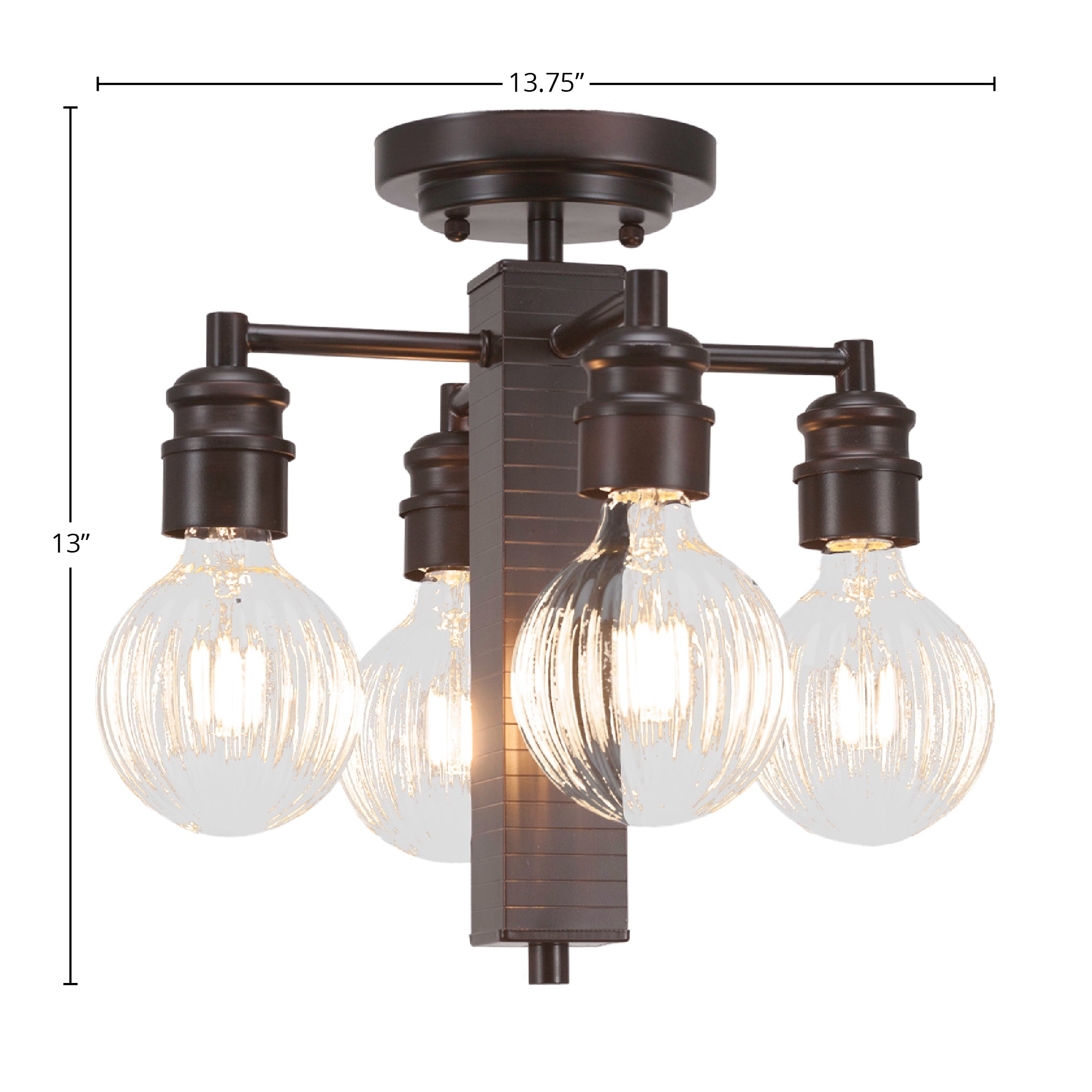 Edge LED Semi-Flush Mount in Espresso