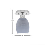 Edge One Light Semi-Flush Mount in Brushed Nickel with 5" Gray Matrix Shade