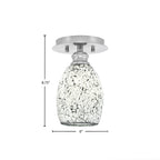Edge One Light Semi-Flush Mount in Brushed Nickel with 5" Black Fusion Shade
