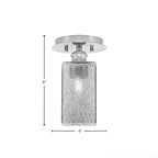 Edge One Light Semi-Flush Mount in Brushed Nickel with 3.5" Square Smoke Bubble Shade