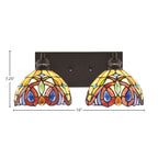 Edge Two Light Bath Bar in Espresso with 7" Lynx Art Glass Shade