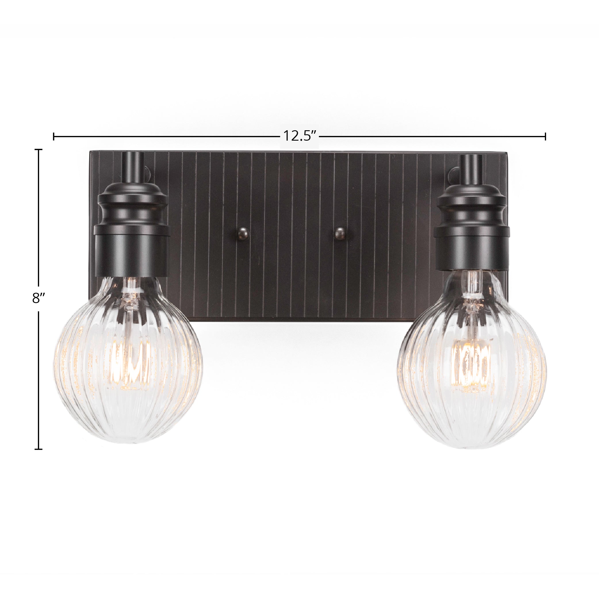 Edge LED Bath Bar in Espresso with 4" LED Bulb Shade