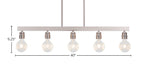 Edge LED Island Bar in Brushed Nickel