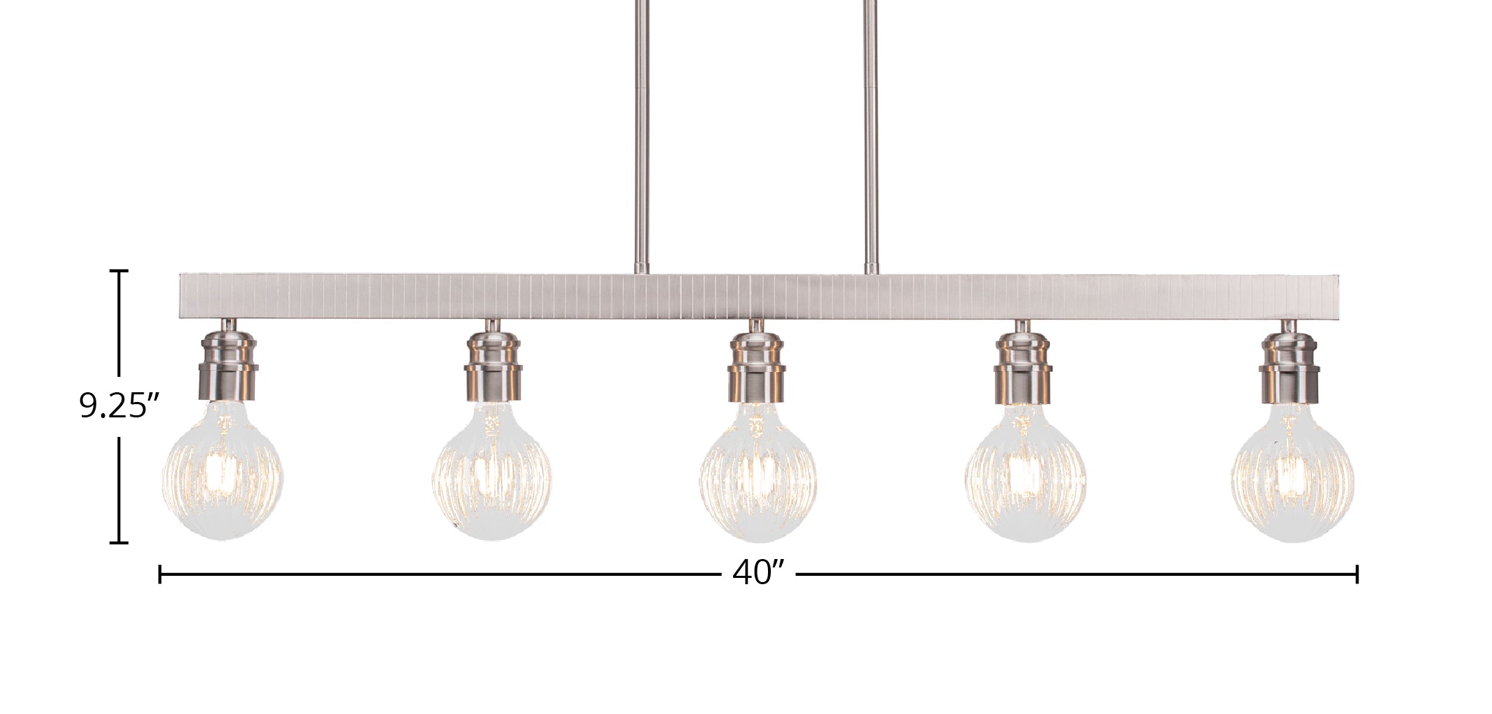 Edge LED Island Bar in Brushed Nickel