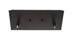Edge Five Light Bar in Espresso with 4" Clear Bubble Shade