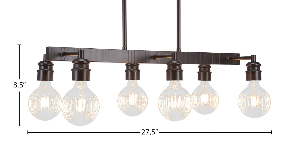 Edge LED Island Bar in Espresso