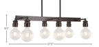 Edge LED Island Bar in Espresso