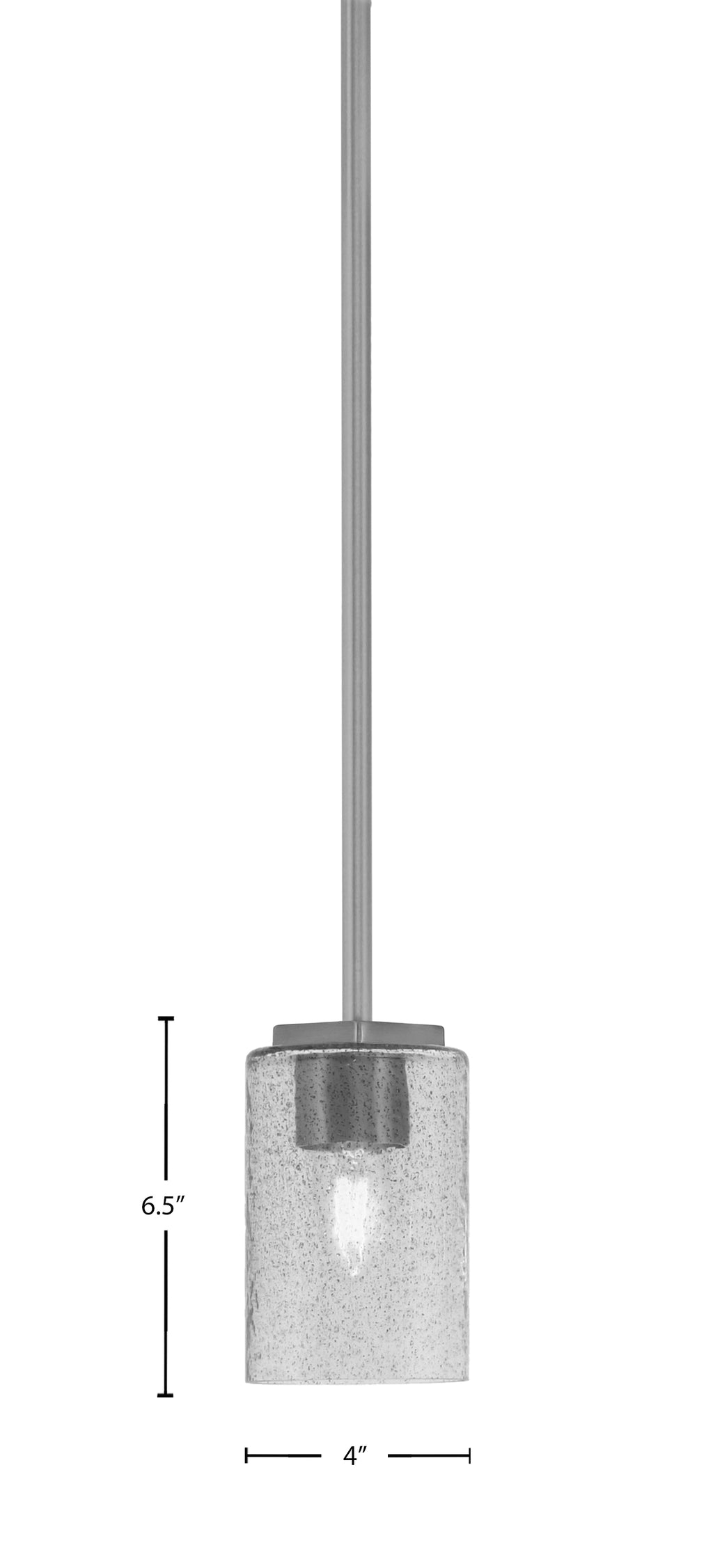 Franklin One Light Mini Pendant in Graphite with Smoke Bubble Shade