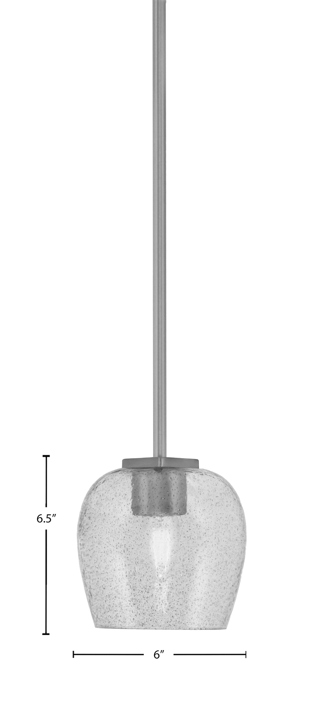 Franklin One Light Mini Pendant in Graphite with Smoke Bubble Shade