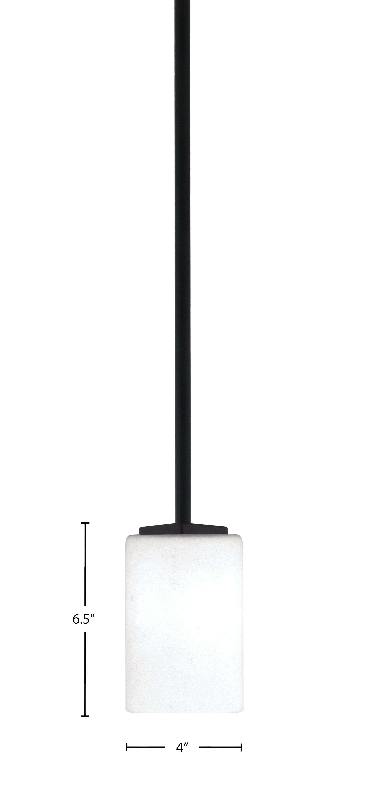 Franklin One Light Mini Pendant in Matte Black with White Muslin Shade