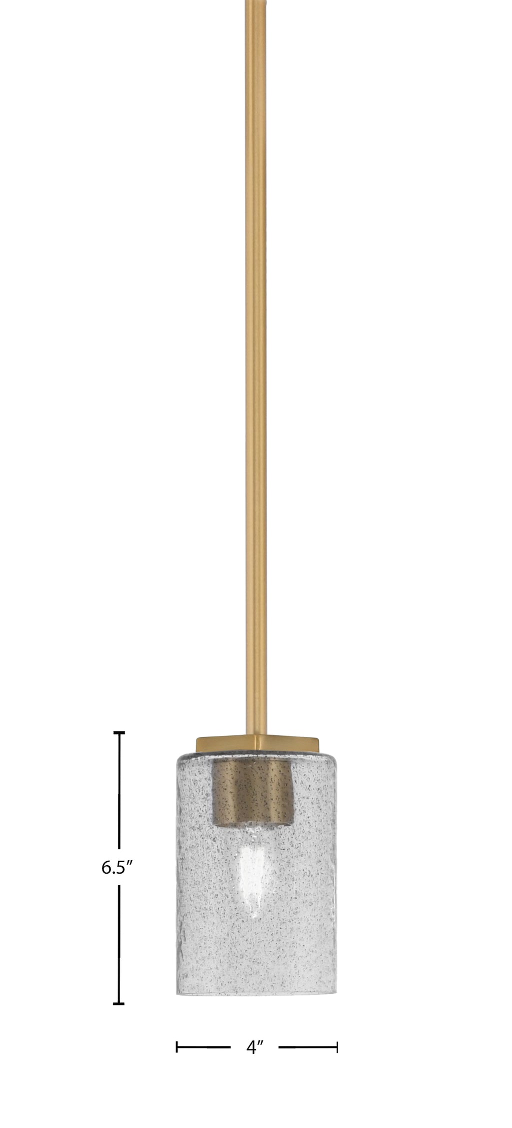 Franklin One Light Mini Pendant in New Age Brass with Smoke Bubble Shade