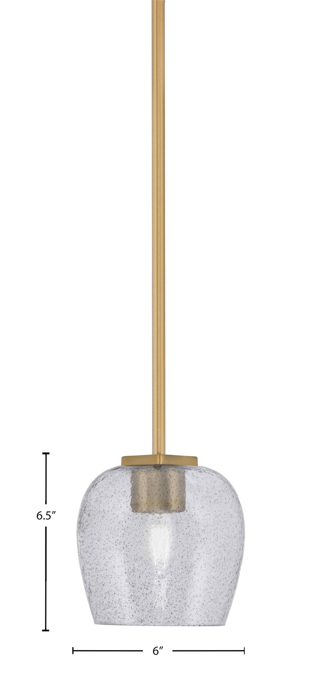 Franklin One Light Mini Pendant in New Age Brass with Smoke Bubble Shade
