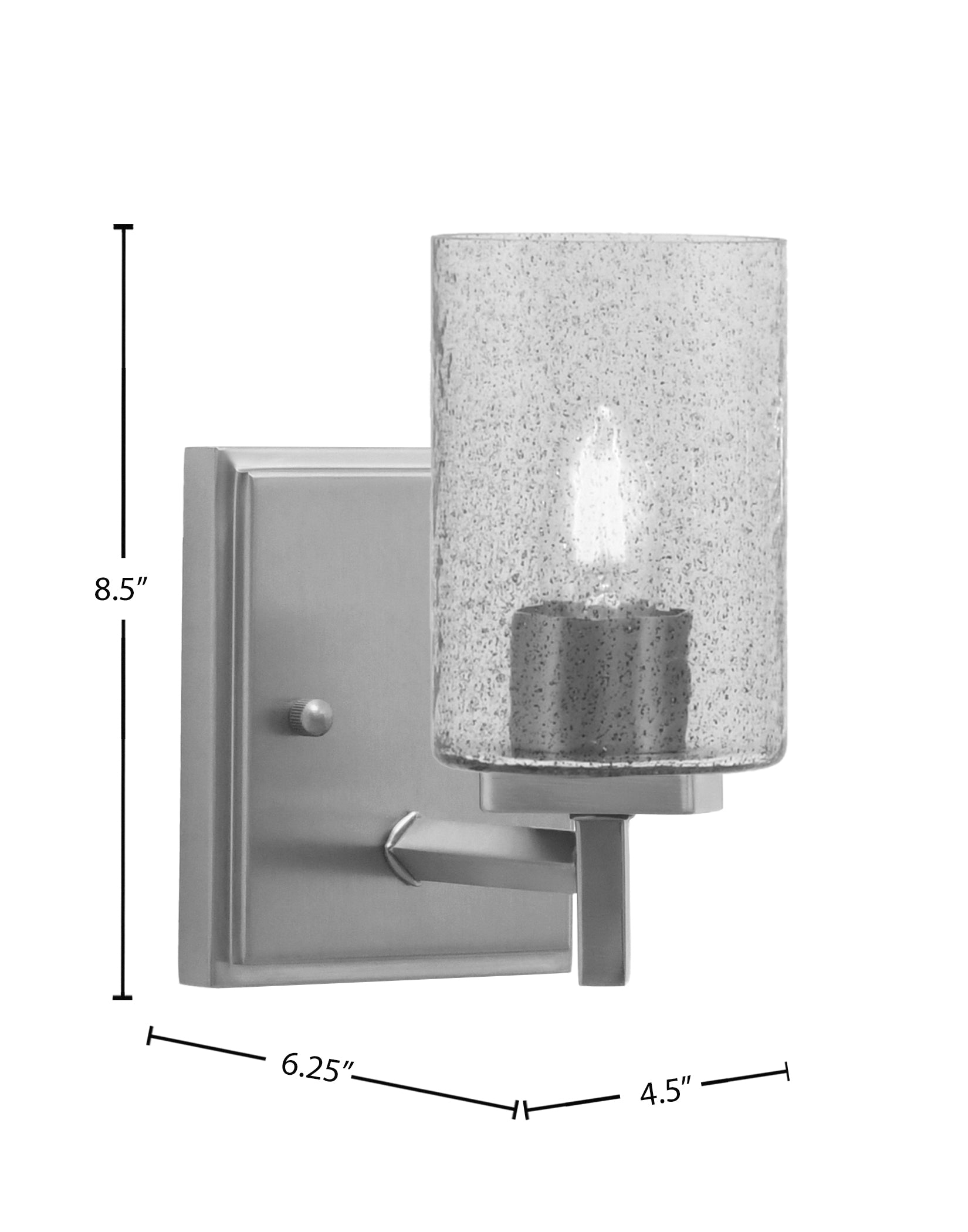 Franklin One Light Wall Sconce in Graphite with Smoke Bubble Shade