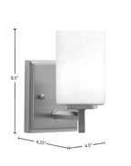 Franklin One Light Wall Sconce in Graphite with White Muslin Shade