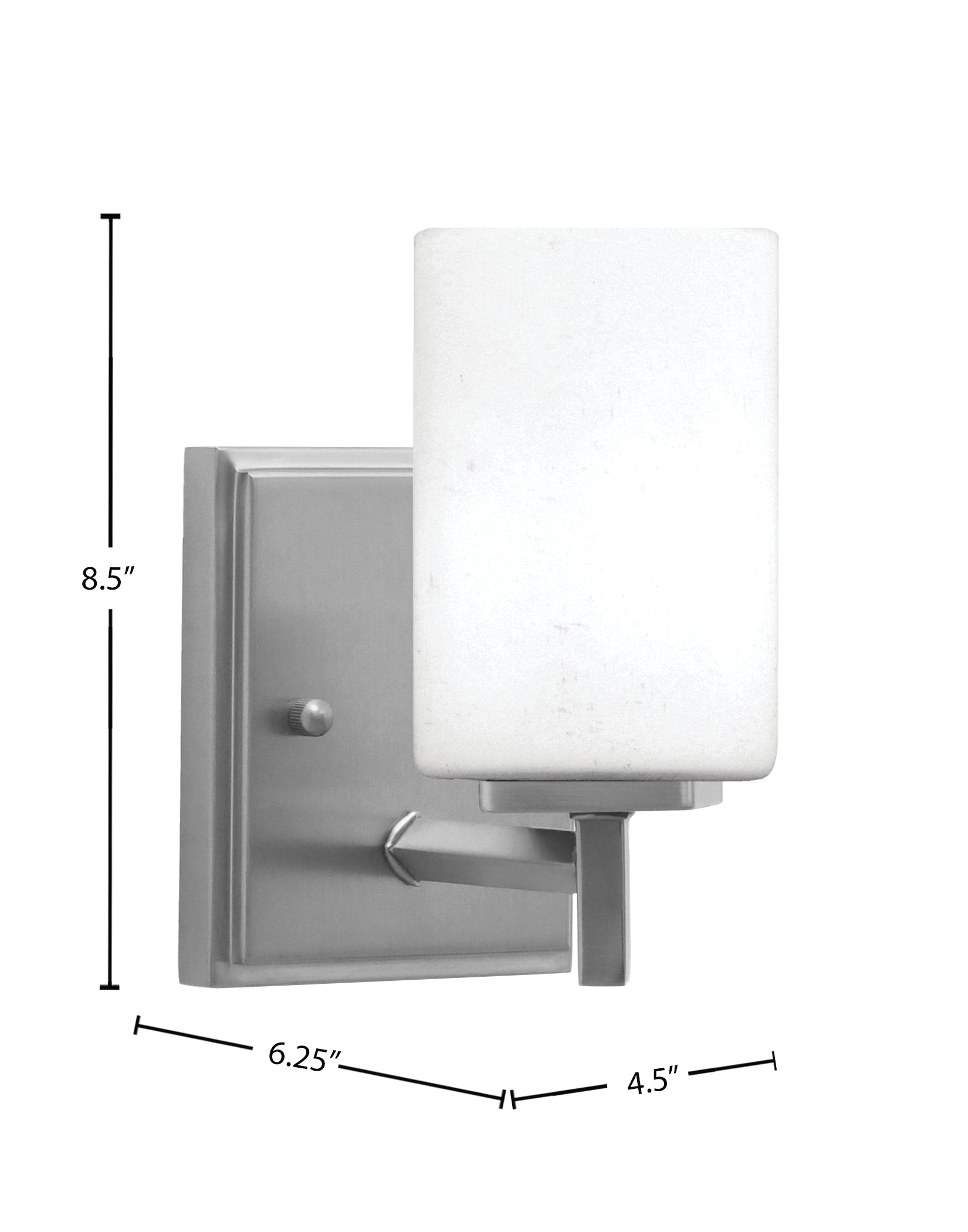 Franklin One Light Wall Sconce in Graphite with White Muslin Shade