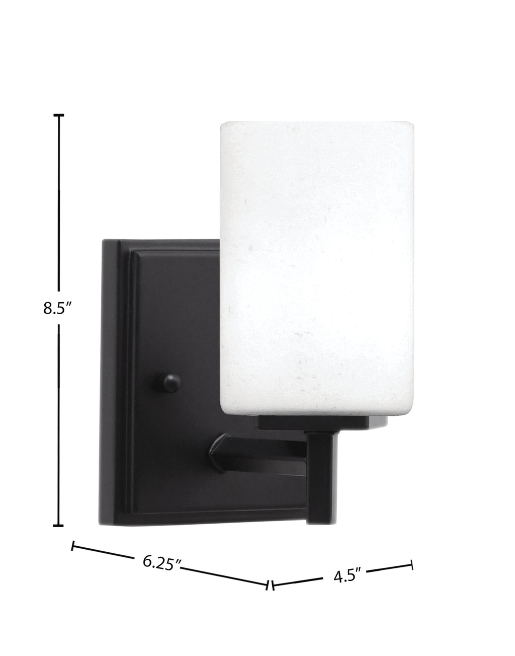 Franklin One Light Wall Sconce in Matte Black with White Muslin Shade