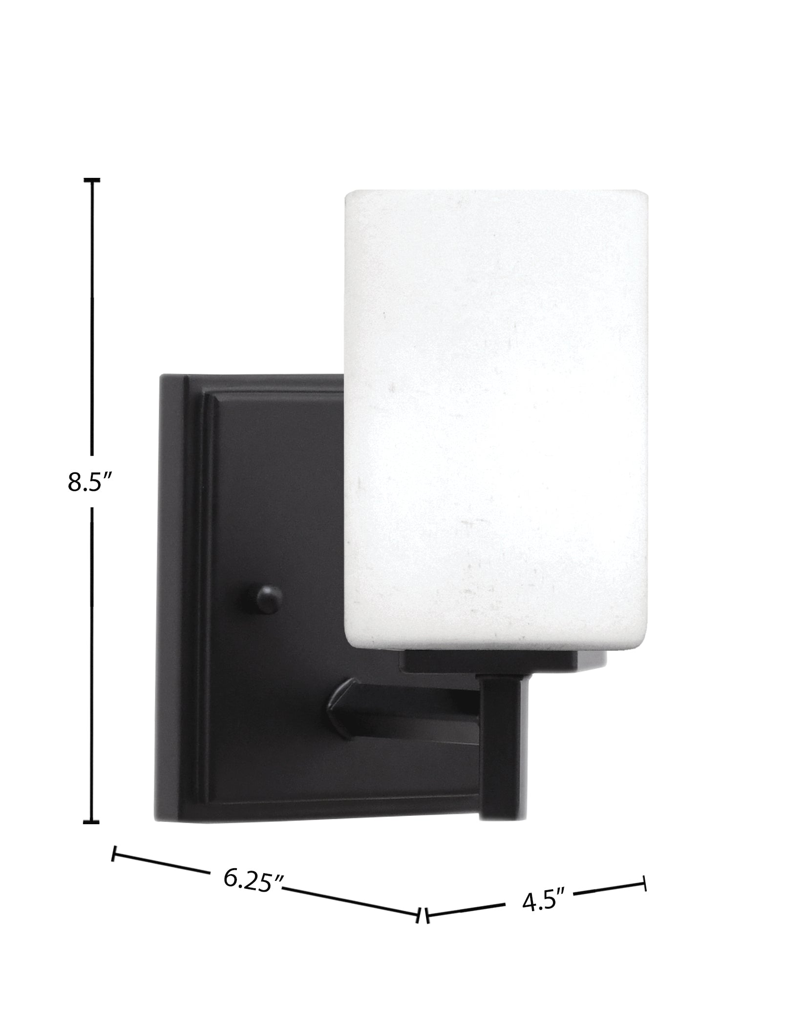 Franklin One Light Wall Sconce in Matte Black with White Muslin Shade