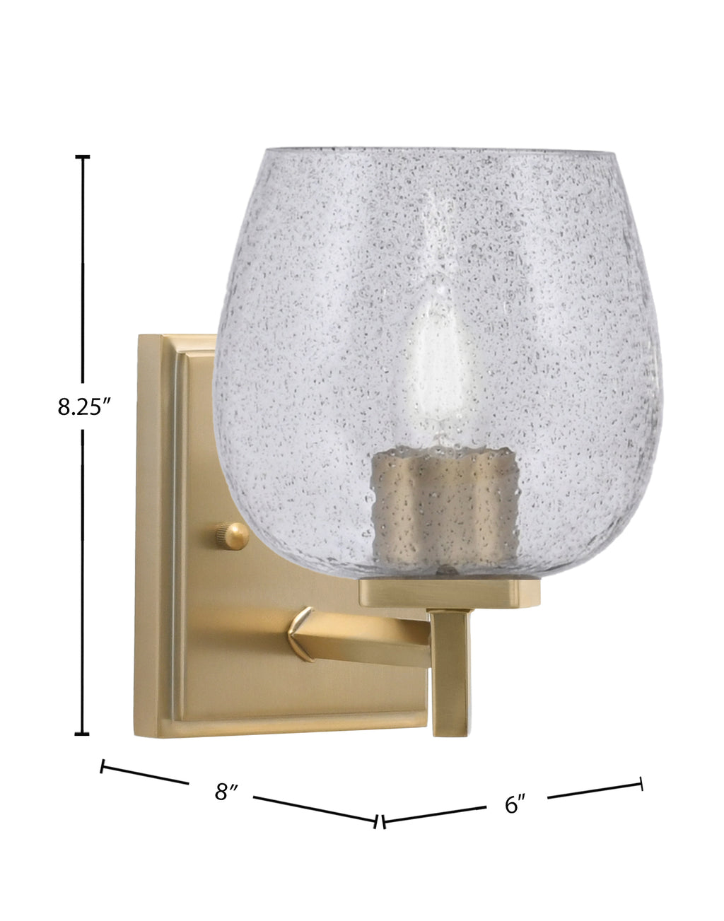 Franklin One Light Wall Sconce in New Age Brass with Smoke Bubble Shade