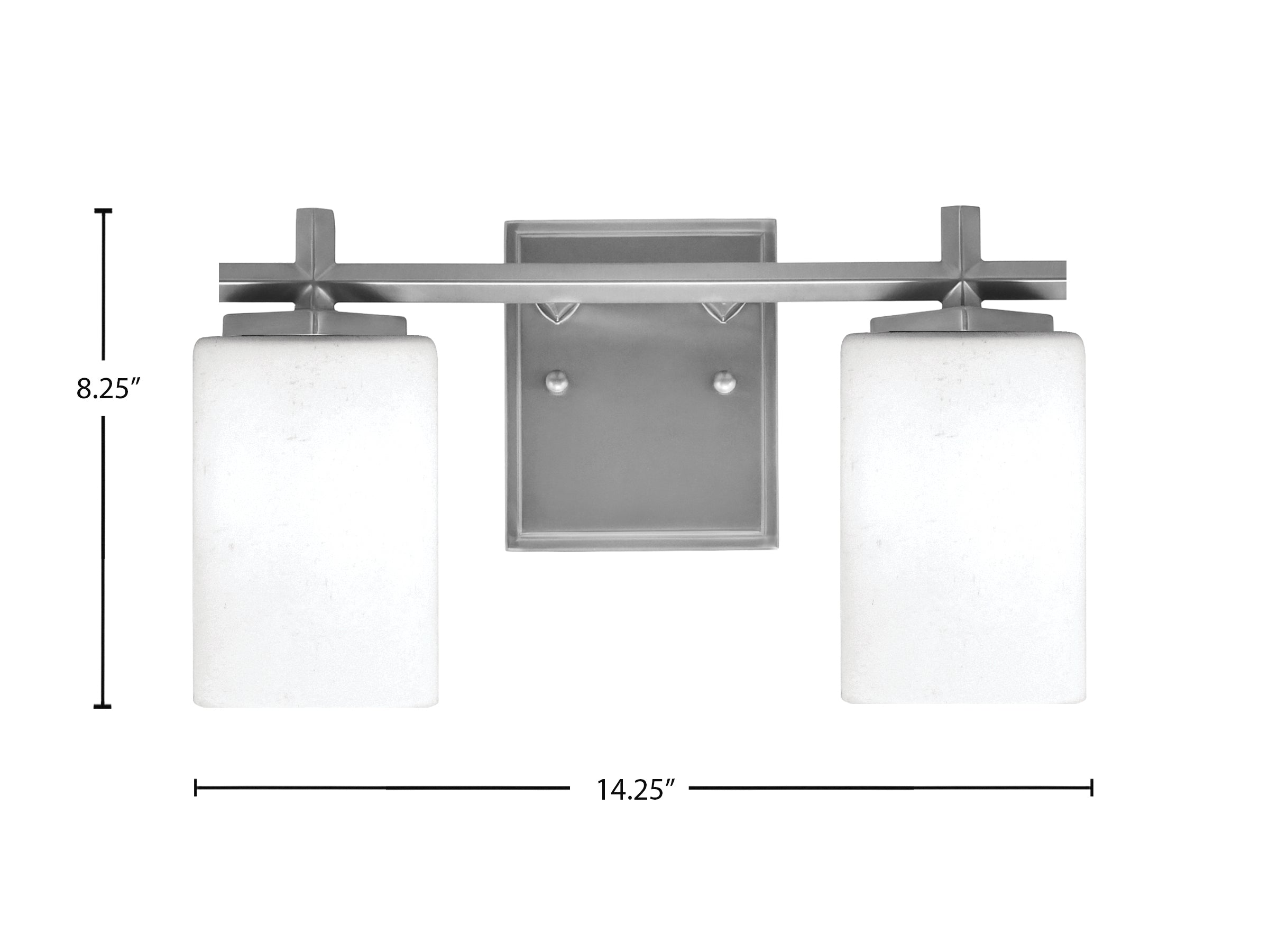 Franklin Two Light Bath Bar in Graphite with White Muslin Shade