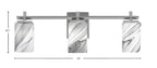 Franklin Three Light Bath Bar in Graphite with Onyx Swirl Shade