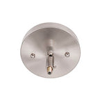 Meridian One Light Mini Pendant in Brushed Nickel with 5" White Shade