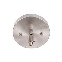 Meridian One Light Mini Pendant in Brushed Nickel with 5" White Shade