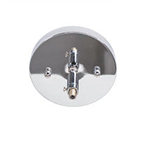 Meridian One Light Mini Pendant in Chrome with 5" White Shade