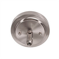 Meridian Seven Light Chandelier in Brushed Nickel with 5" White Shade