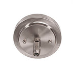 Meridian Seven Light Chandelier in Brushed Nickel with 5" White Shade