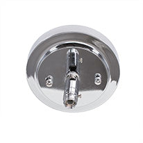 Meridian Three Light Island Pendant in Chrome with 5" White Shade