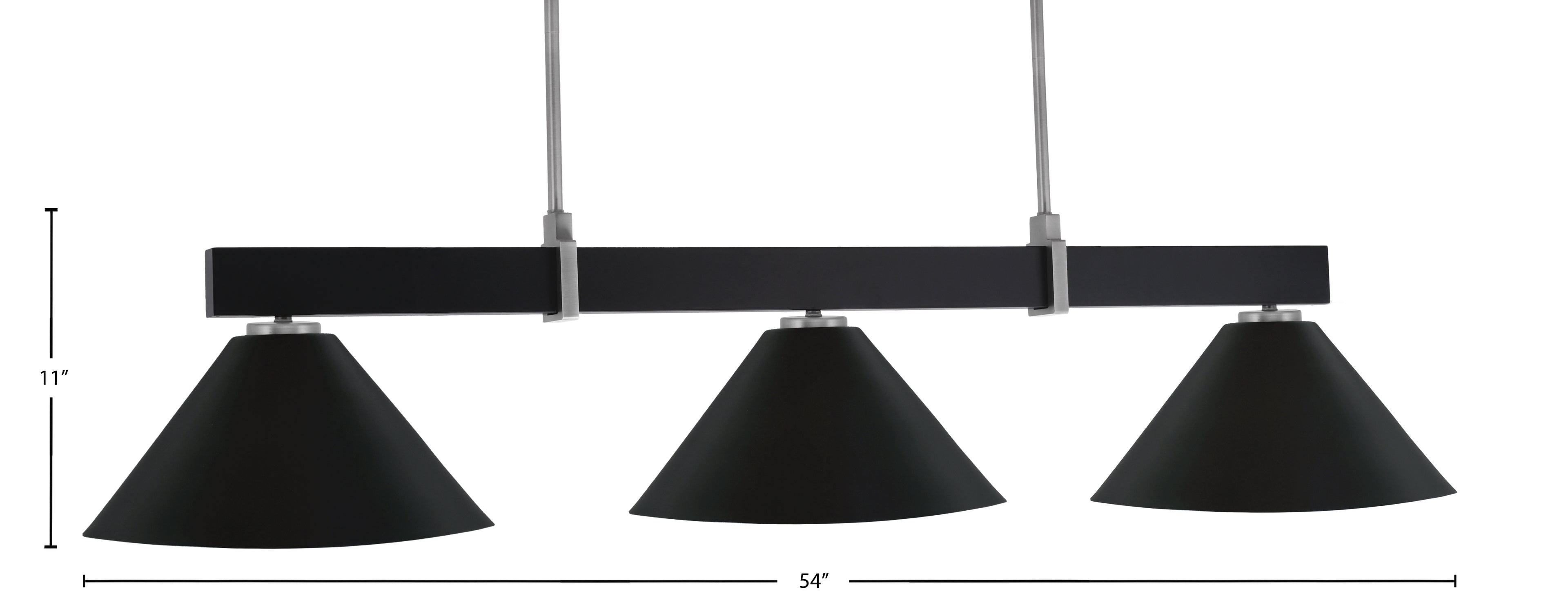Wellington Three Light Bar in Matte Black & Graphite with Matte Black Metal Shade Shade