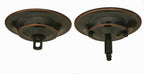 Any One Light Pendant in Black Copper with 14" Santa Cruz Art Glass Shade