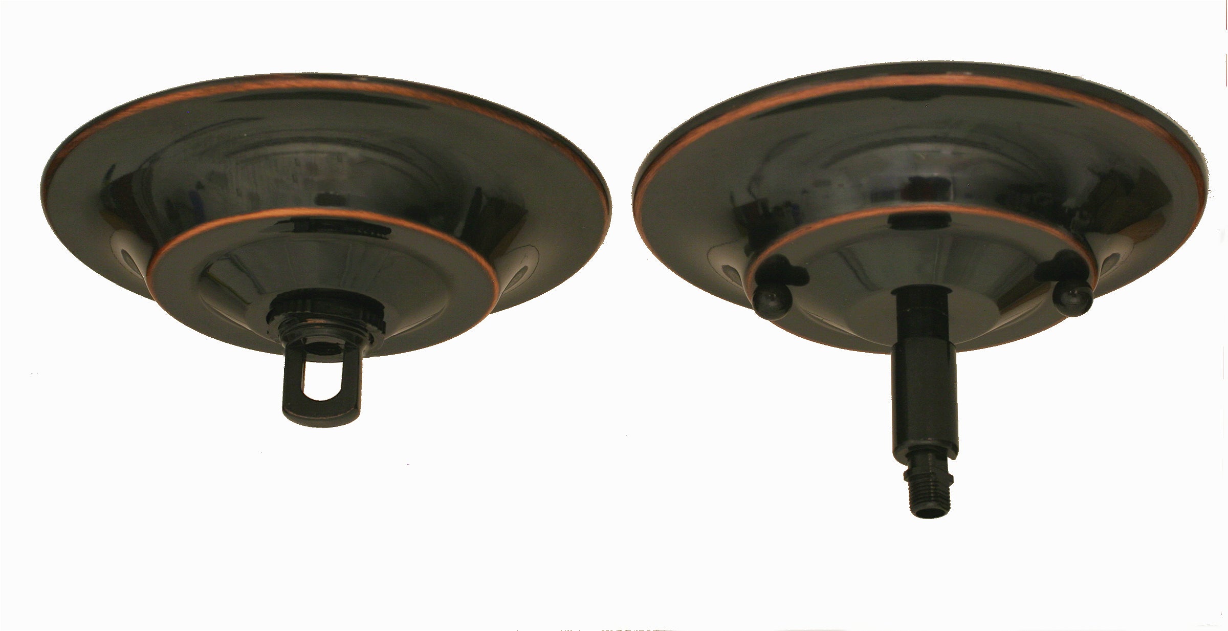 Any One Light Pendant in Black Copper with 14" Santa Cruz Art Glass Shade