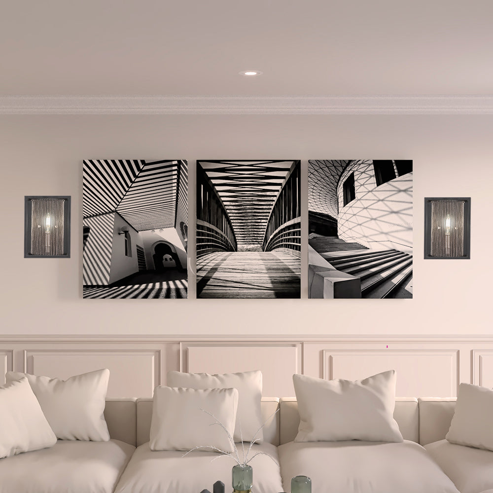 Cadina One Light Wall Sconce in Matte Black & Brushed Nickel