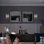 Cadina Two Light Wall Sconce in Matte Black & Brushed Nickel