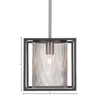 Cadina One Light Mini Pendant in Matte Black & Brushed Nickel