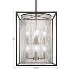 Cadina Five Light Chandelier in Matte Black & Brushed Nickel